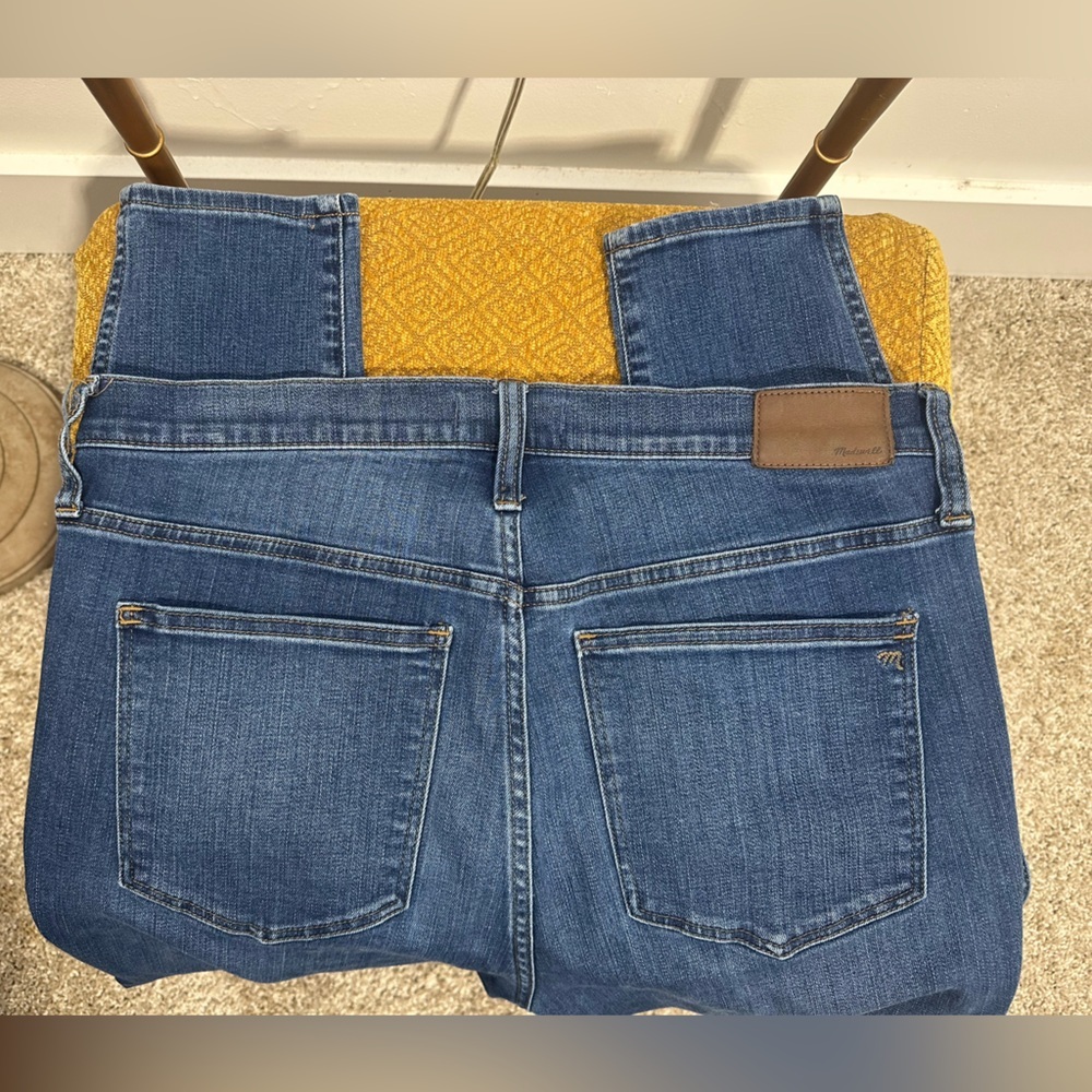 Madewell Women's High Waisted Ankle Jeans - Dark Blue Size 31 - Picture 5 of 11